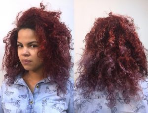 Cabelo Cacheado Marsala