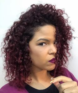 Cabelo Cacheado Marsala